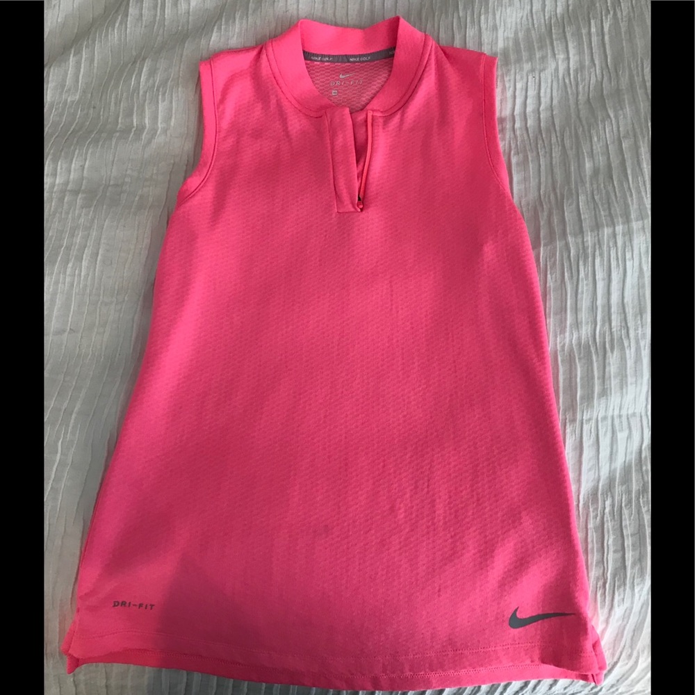 Nike woman’s hot pink golf sleeveless tee